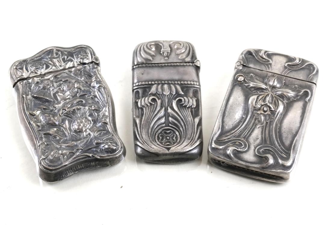 Three Sterling Match Safes (1 of 8)