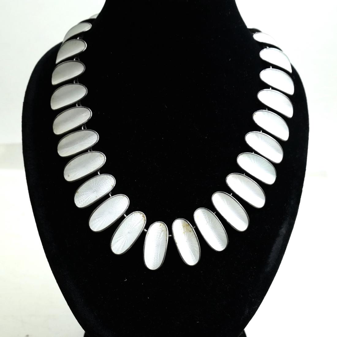 David Anderson Enamel Necklace 2.2 DWT: David Anderson nail form Enamel Necklace Dimensions: 15.5" L ; 