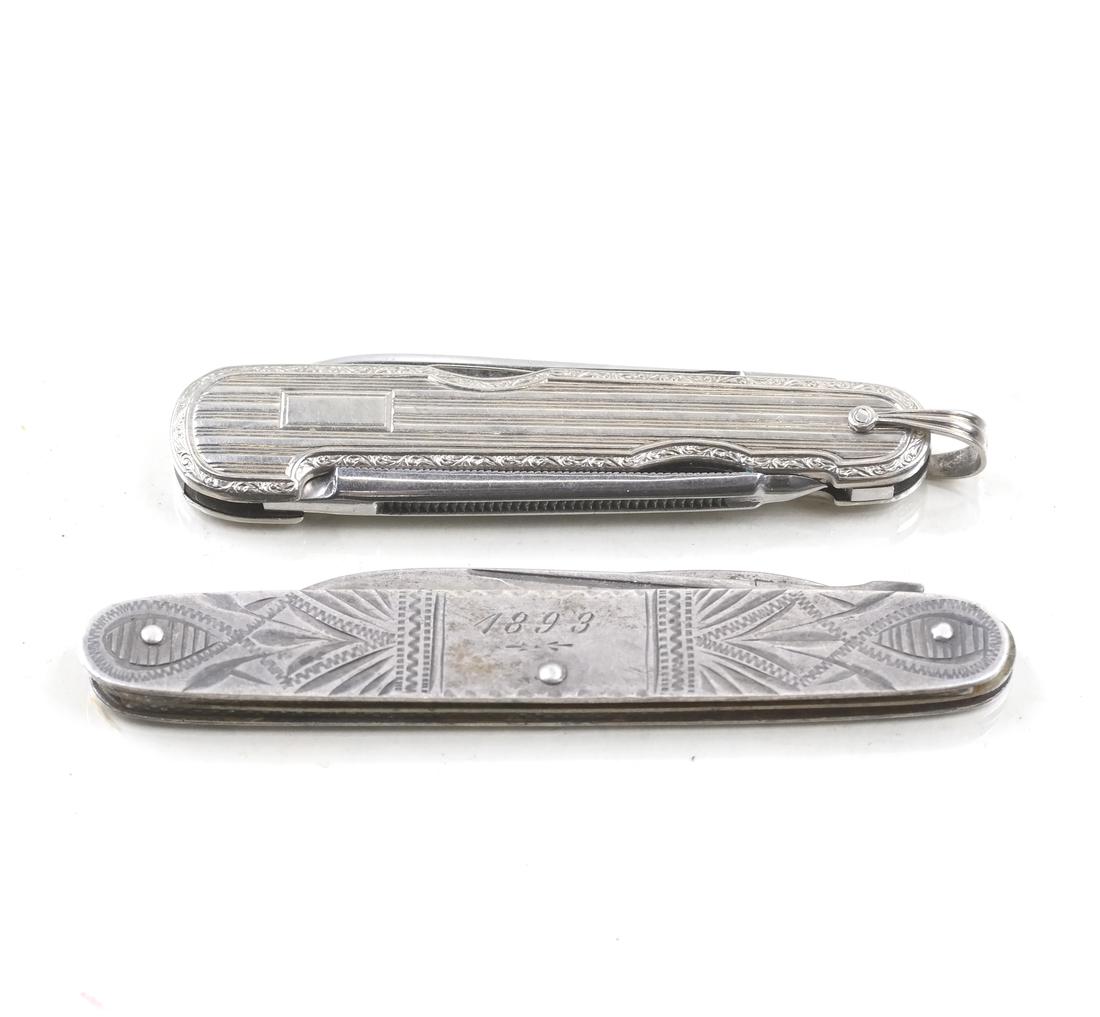 10k Gold Pocket Knife and Silver Fruit Knife (1 of 8)