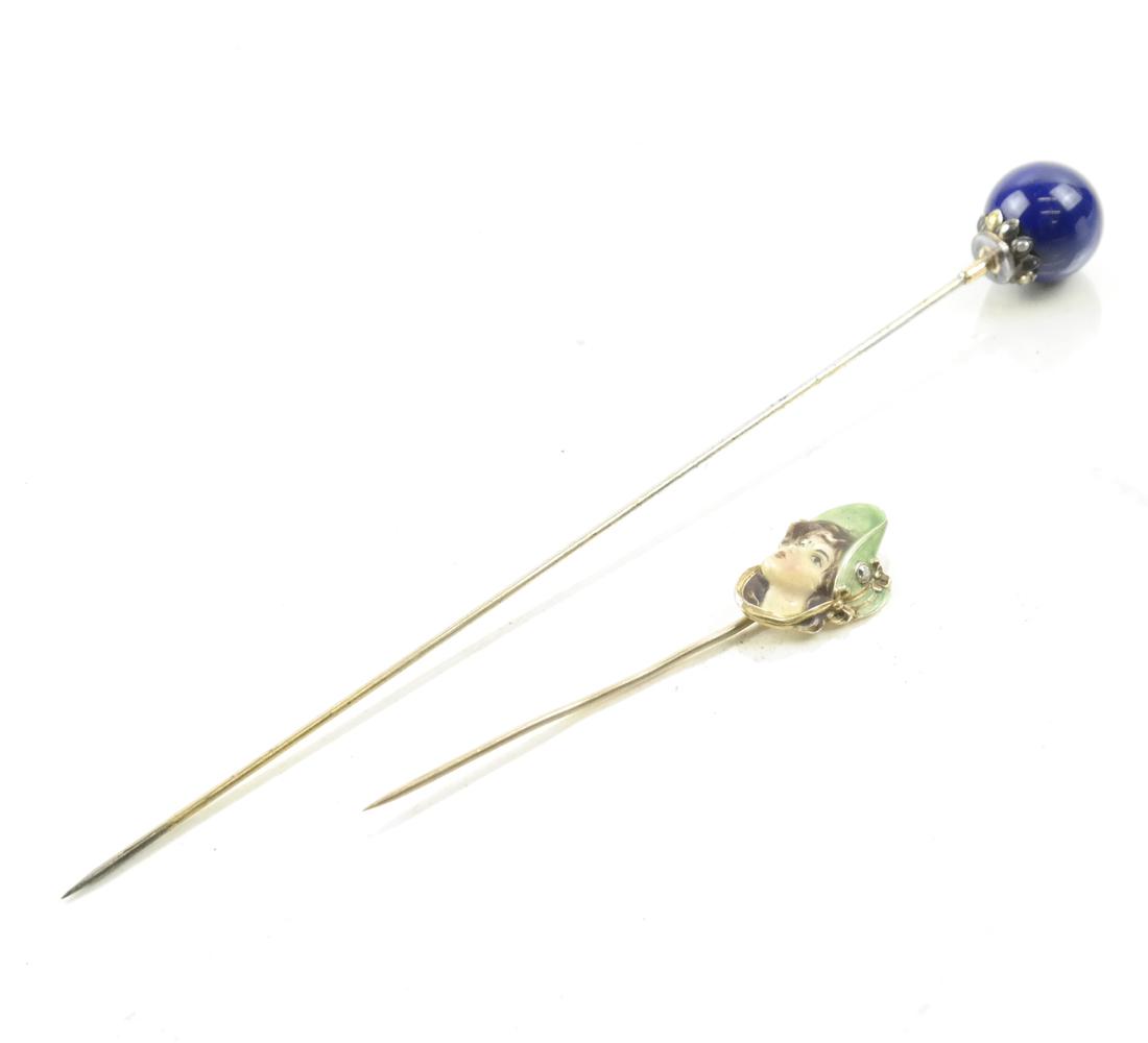 Two Stick Pins, Including 14k Gold (1 of 3)