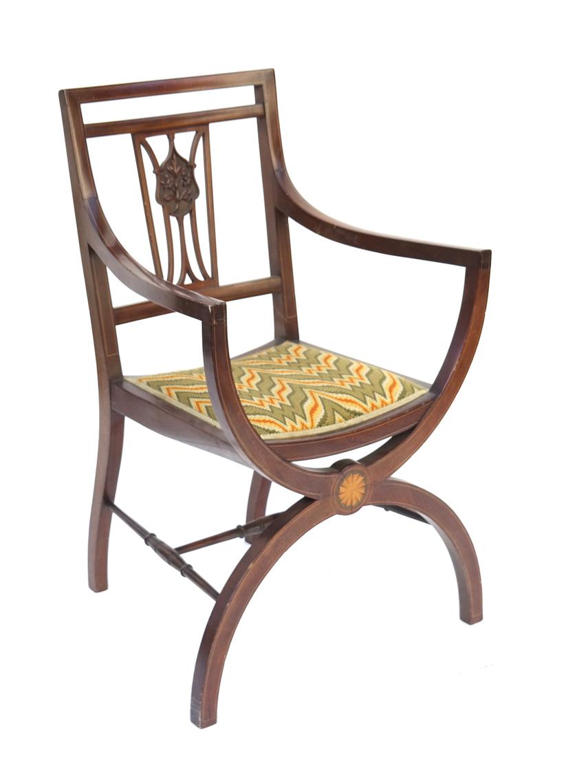 Custom 1940-50s Directoire-Style Armchair (1 of 7)