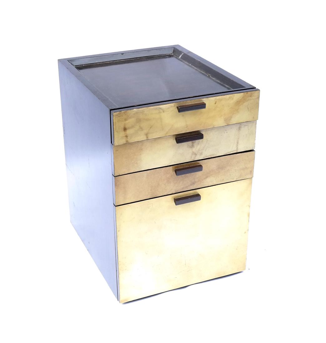 Modern Lacquer Rolling File Cabinet (1 of 5)