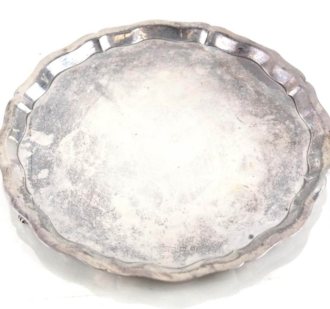 Sterling Silver English Scallop-Form Footed Salver (1 of 4)