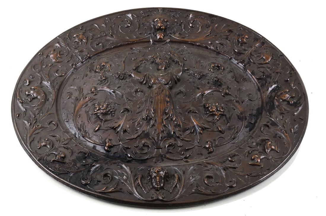 Ornate Allegorical Bronze Relief (1 of 5)