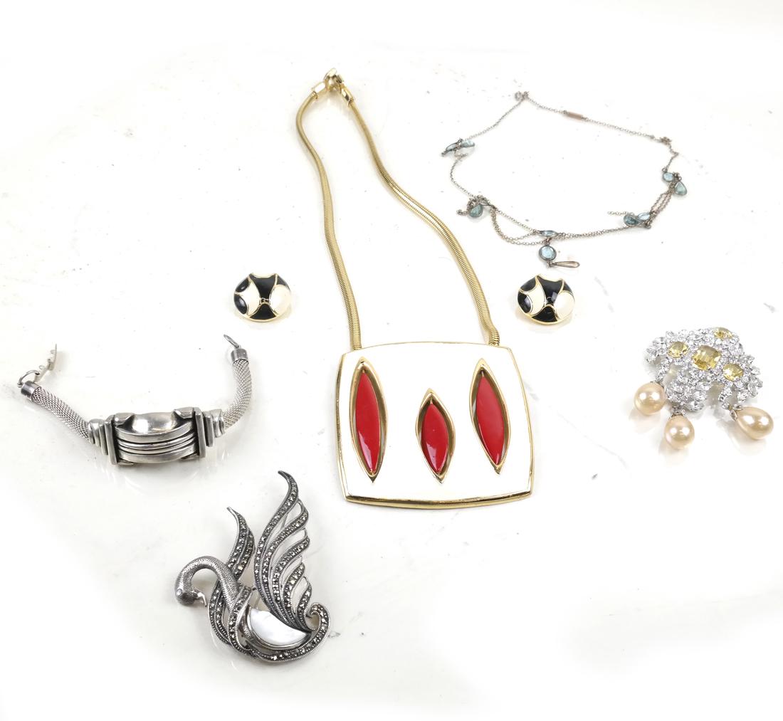 Costume Jewelry: Pierre Cardin, Christian Dior: Lot of costume jewelry including Pierre Cardin, Christian Dior, more.