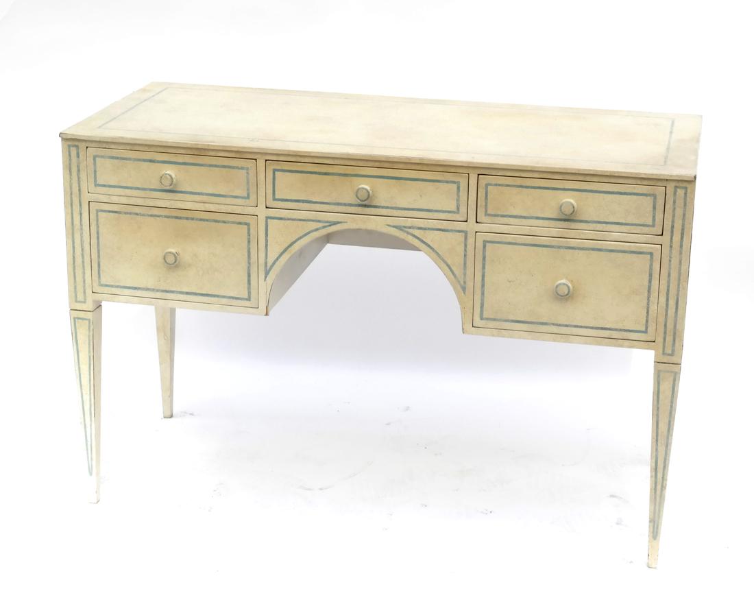 French-Style Painted & Decorated Desk (1 of 9)