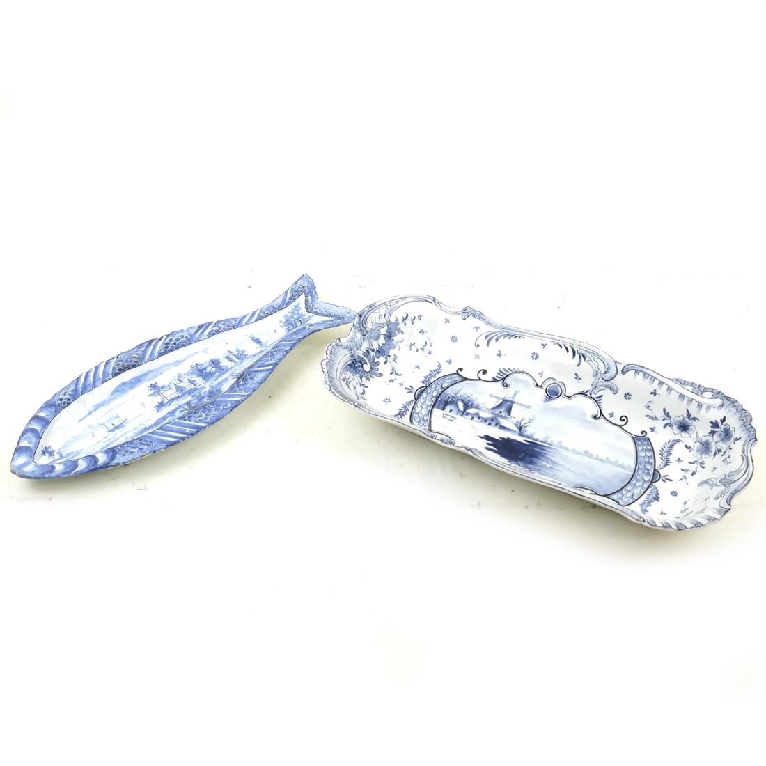 Two Delft Blue and White Trays (1 of 9)