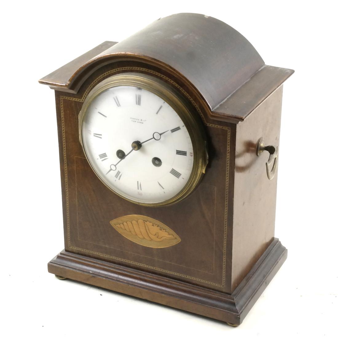 Inlaid Mantle Clock by Marcus & Co. New York (1 of 6)