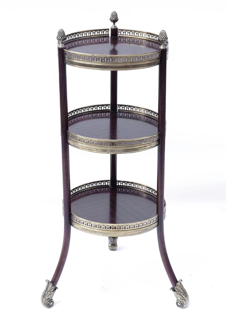 French Parquetry Three-Tier Table (1 of 7)