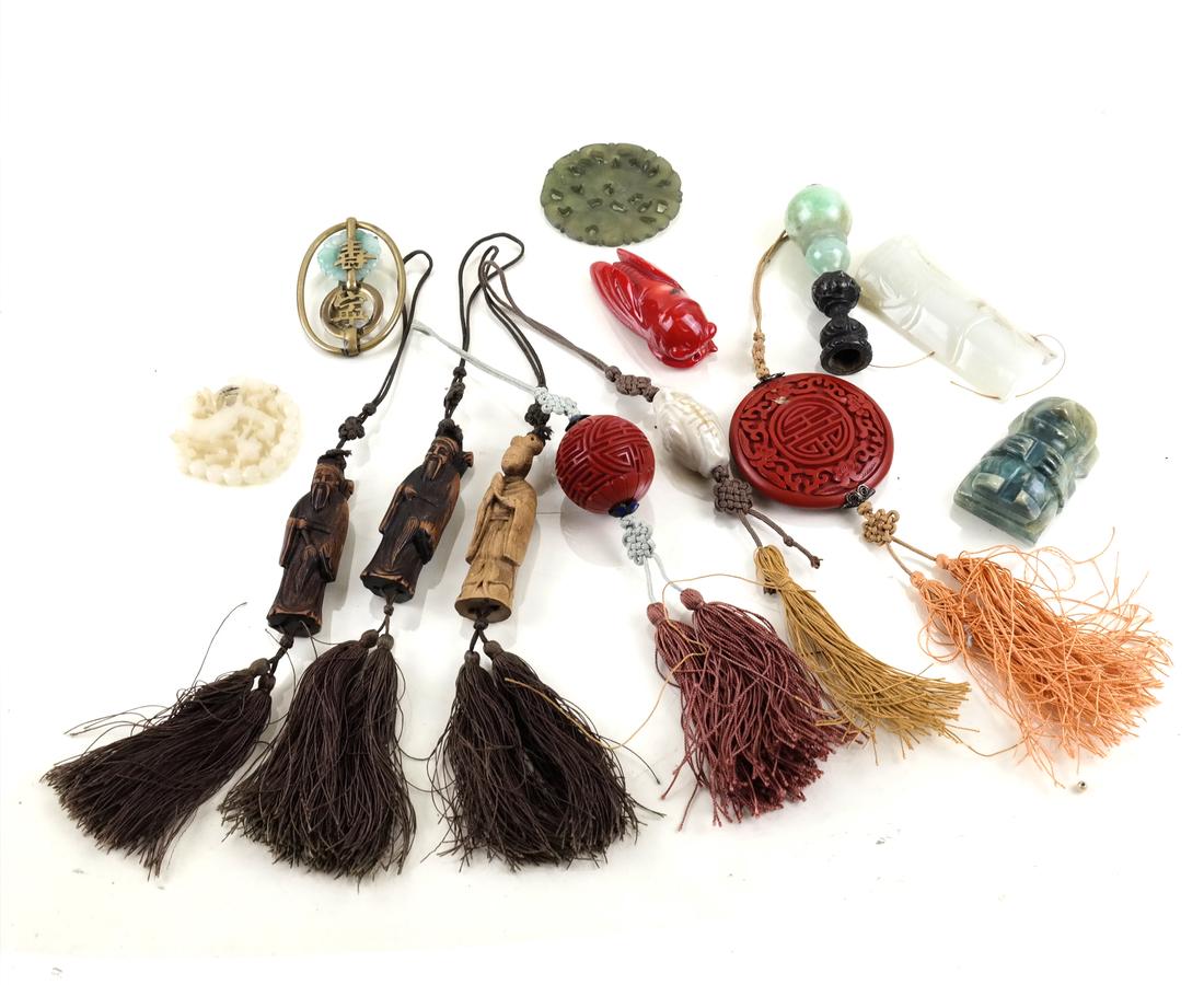 13 Asian Finials, Tassels and Sculptures (1 of 7)