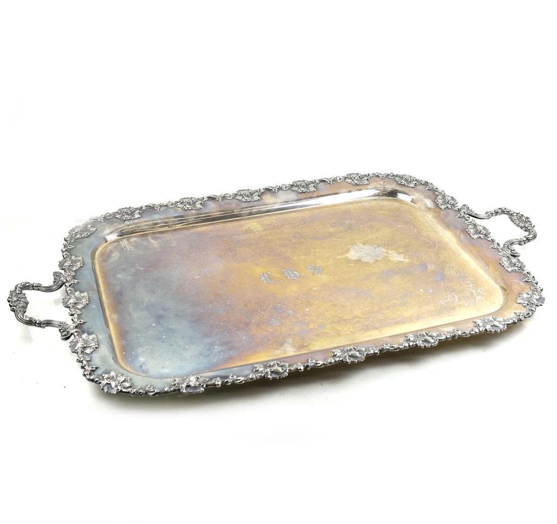 English Silver-Plated Tray (1 of 7)