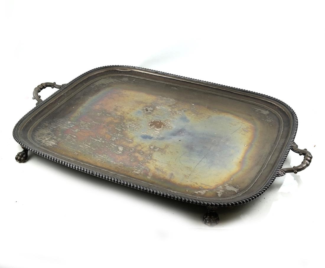 English Sheffield Silver-Plated Tray (1 of 5)