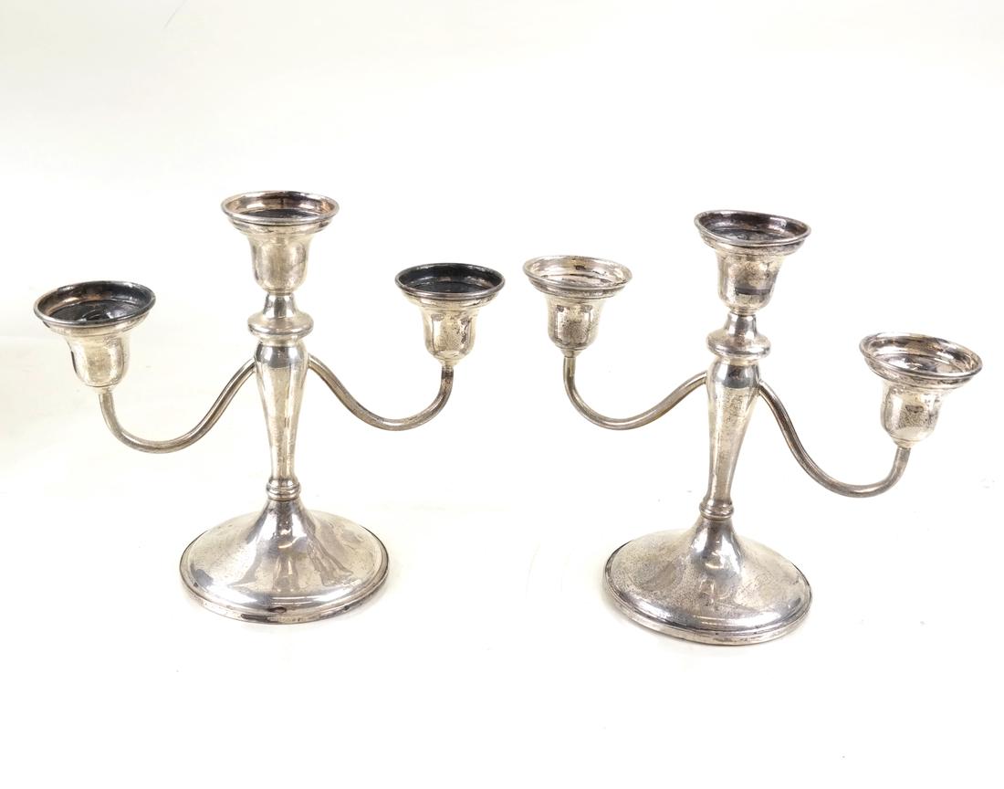 American Sterling Silver Candlesticks (1 of 4)
