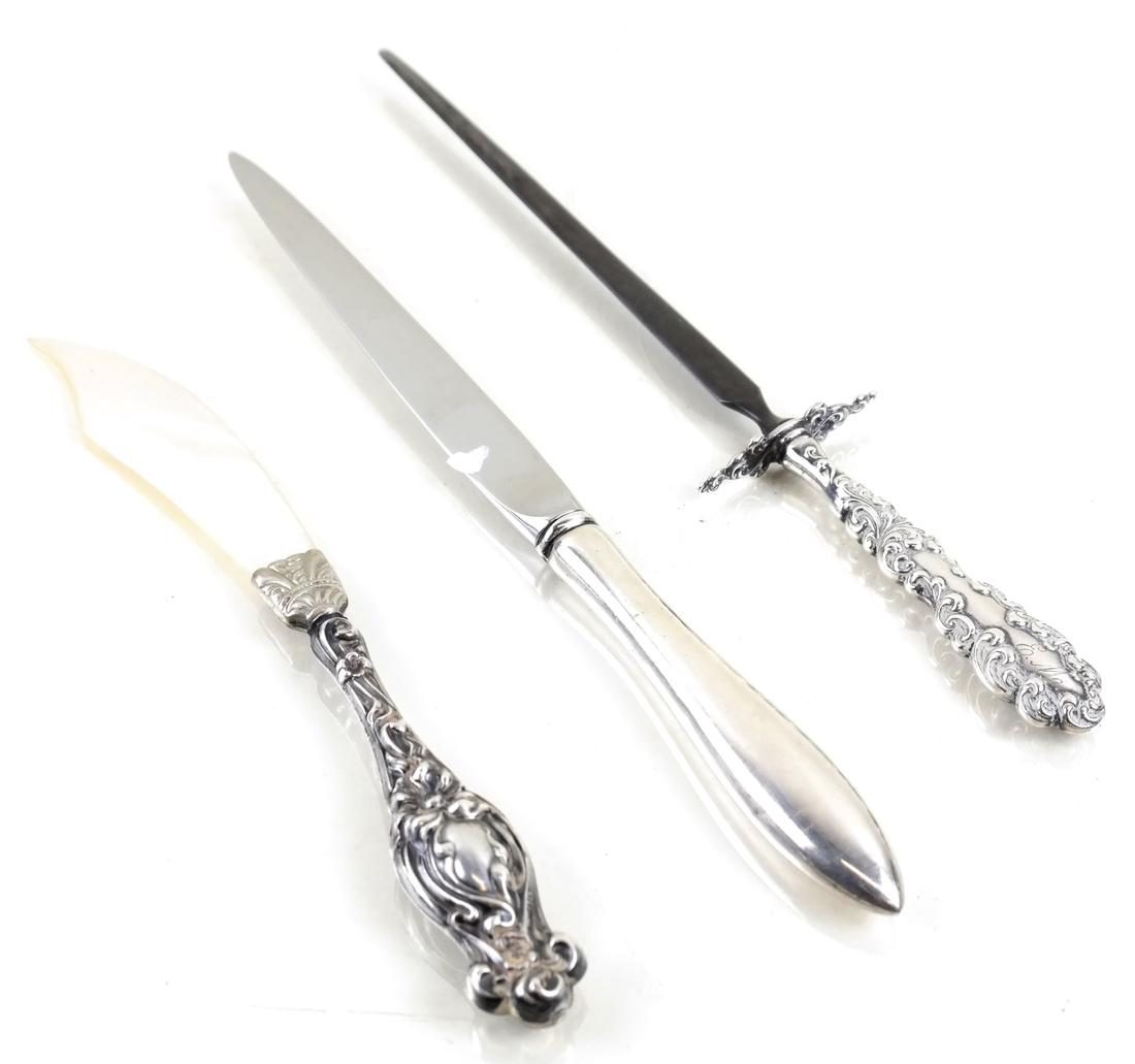 Three Letter Openers, 2 Silver (1 of 6)