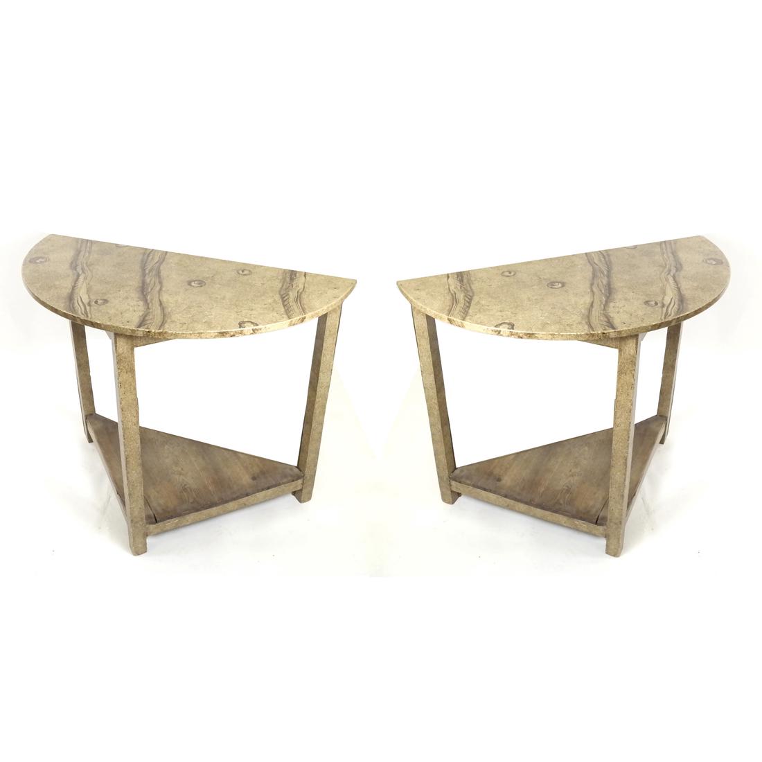 Pair of Contemporary Painted Two-Tier Consoles (1 of 7)