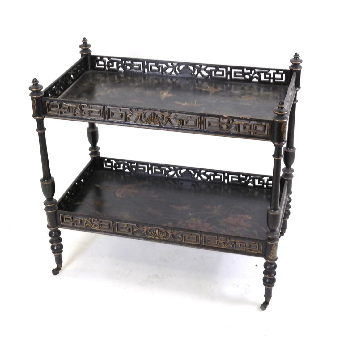19th Century Chinoiserie Two-Tier Table (1 of 8)
