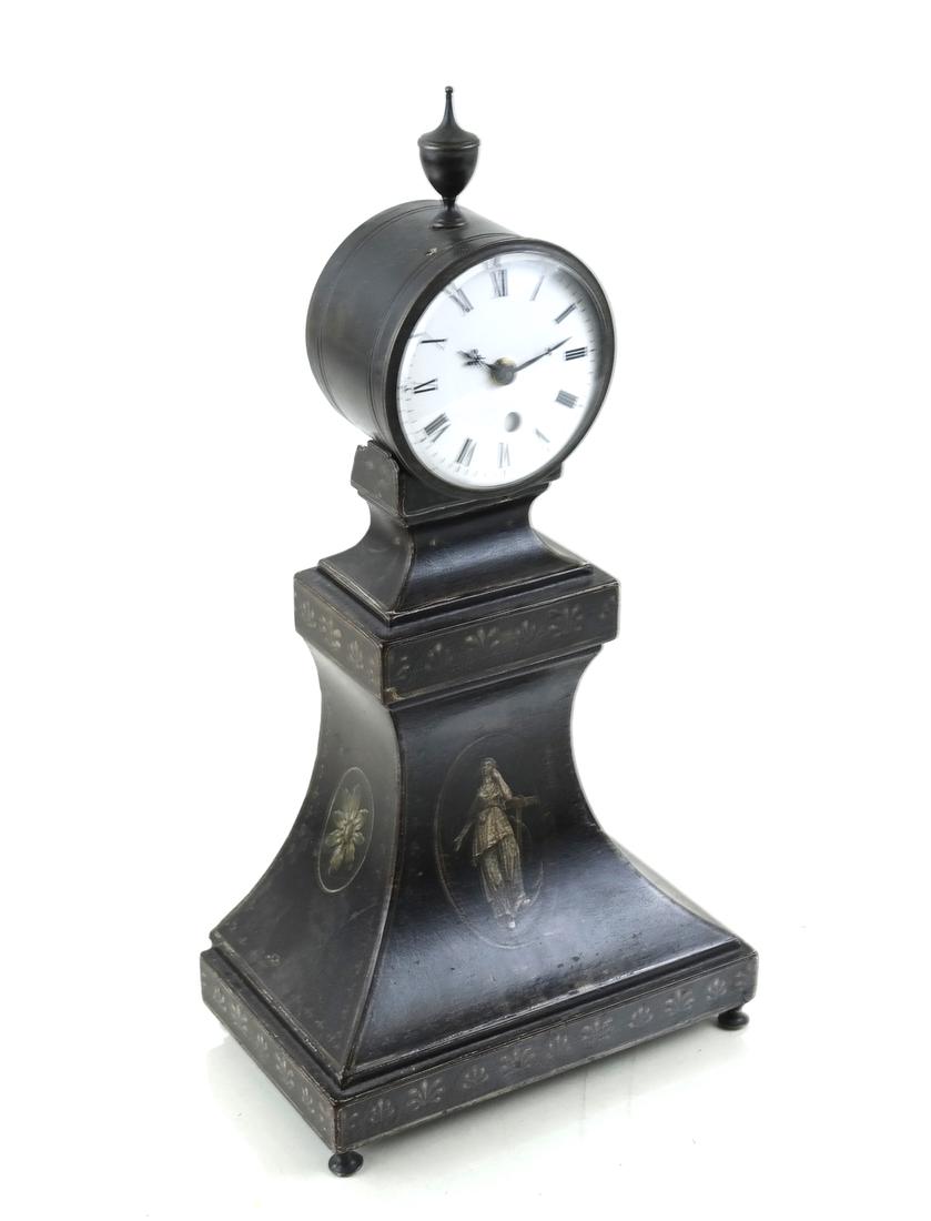 English Lacquer Decorated Mantle Clock (1 of 5)