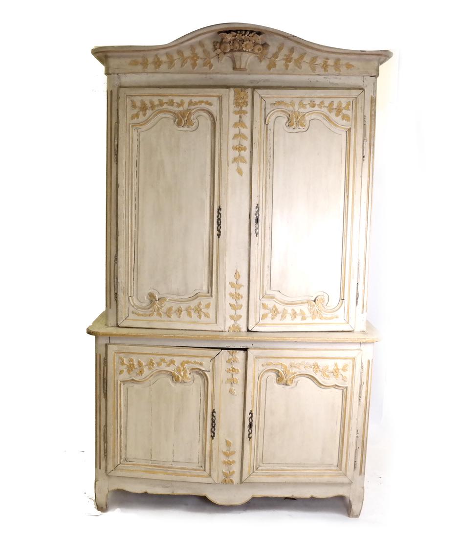 Antique Painted And Decorated Armoire (1 of 8)