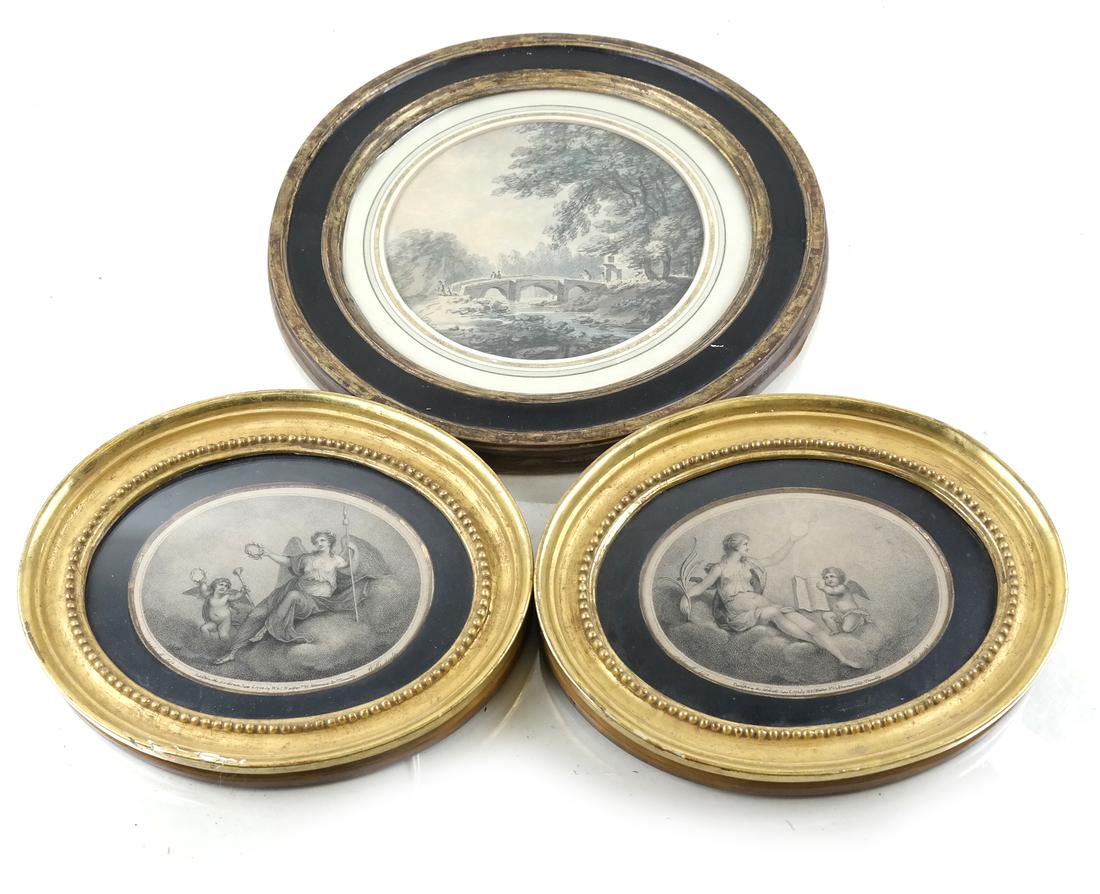 Three Antique Prints, One by D. Sandby (1 of 5)