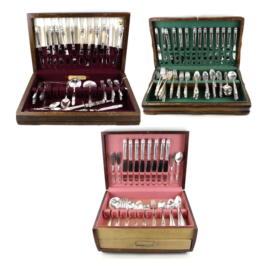 Large Silver Plate Flatware Set by Holmes & Edwards (1 of 10)