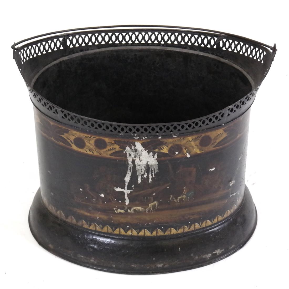 Tole Reticulated Coal/Ash Bucket (1 of 3)