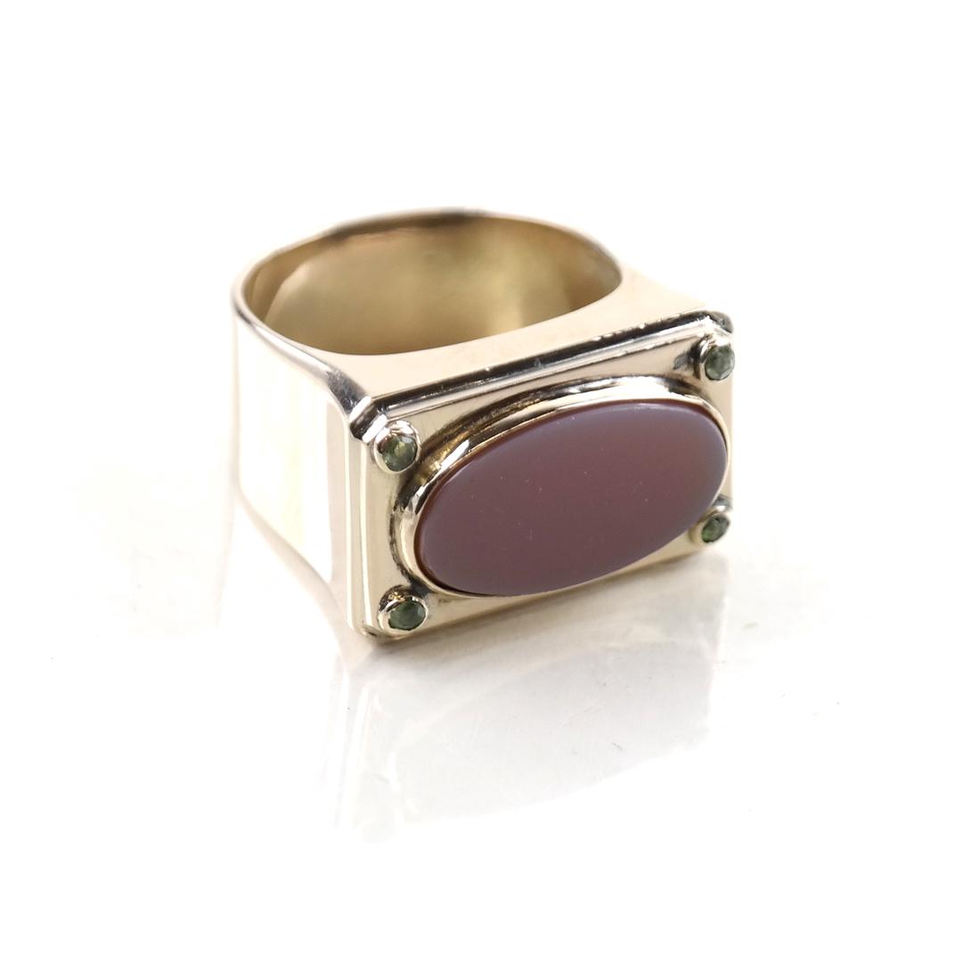 14k Gold and Pink Quartz Ring (1 of 5)