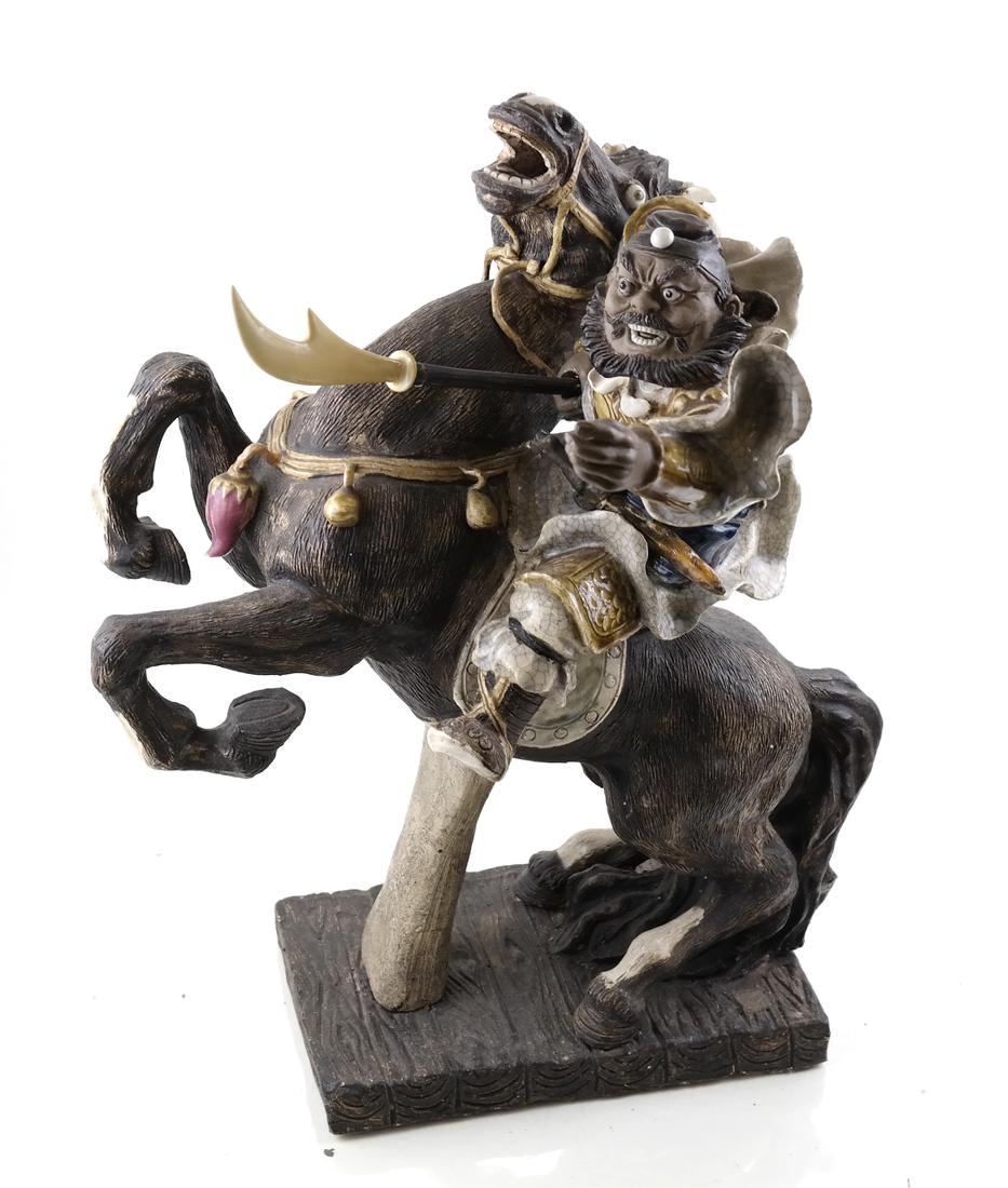 Ceramic Asian Warrior on Horseback (1 of 8)