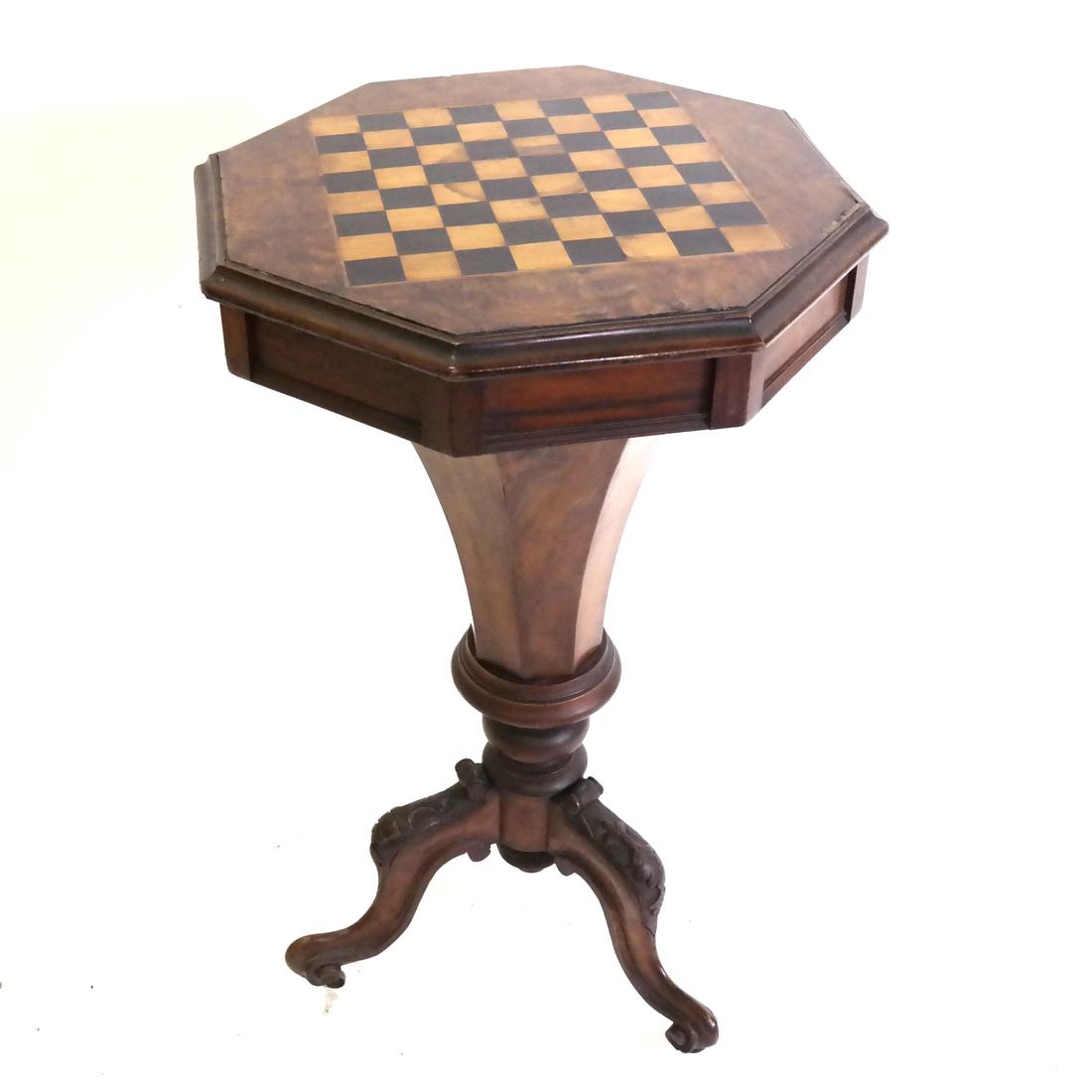 Continental Sewing Table With Chessboard Inset (1 of 7)