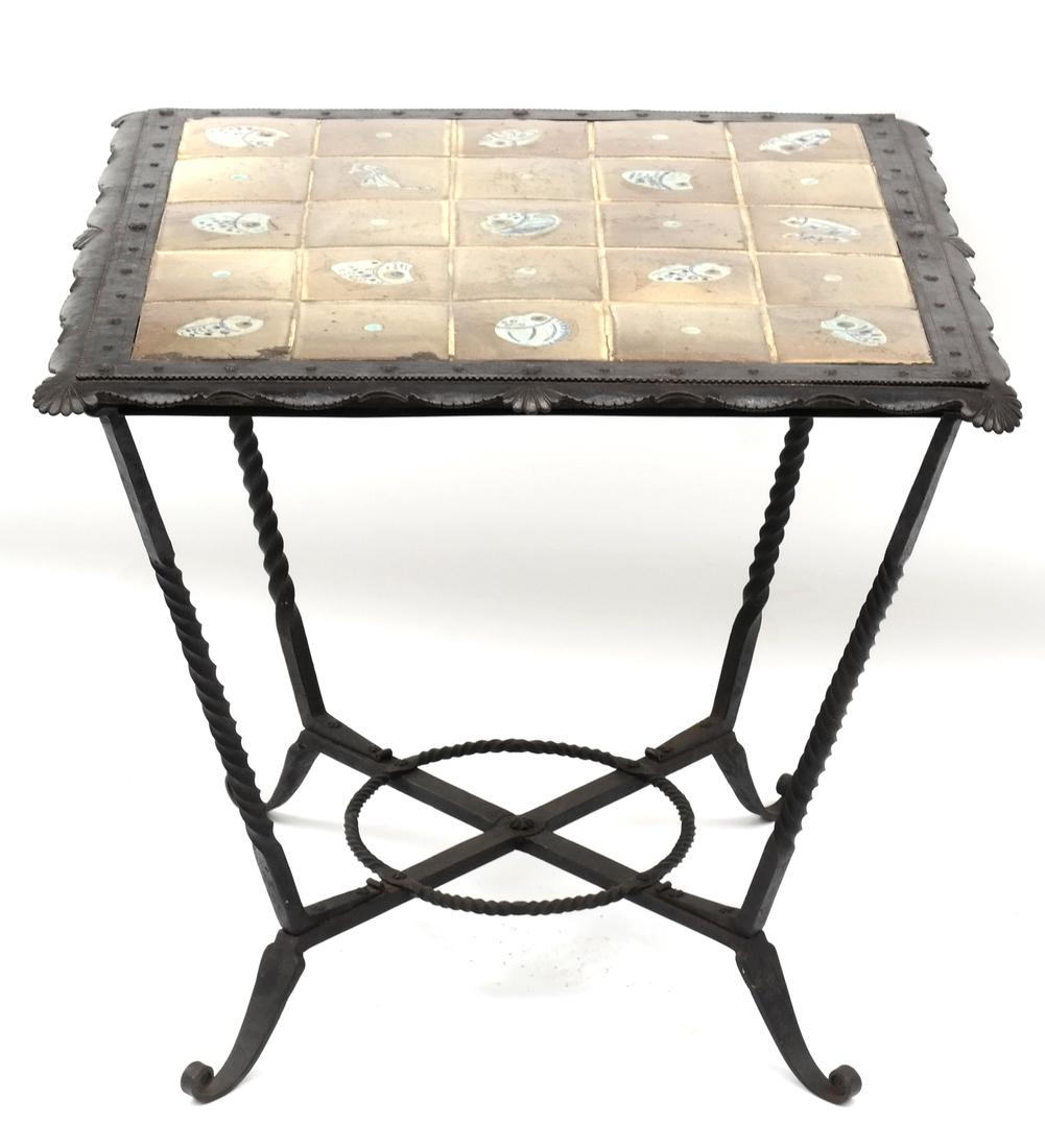 Attributed to Pietro Melandri, Tile Top Table (1 of 4)
