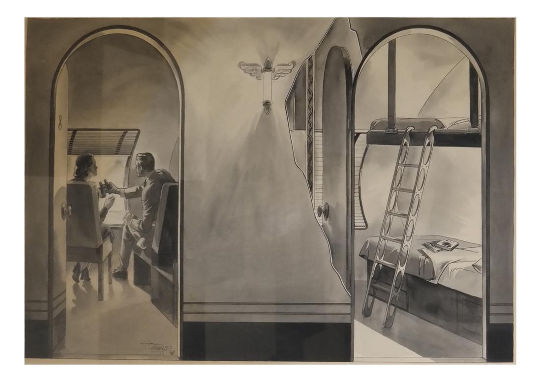 William Heaslip, Jet Interior - Pencil and Aquatint (1 of 6)