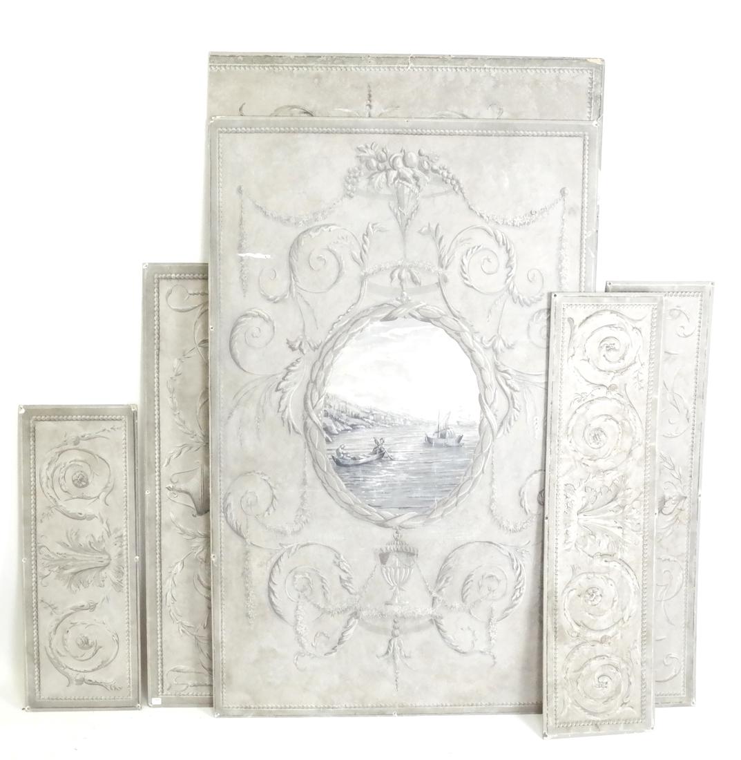 Group Antique Grisaille Panels (1 of 7)
