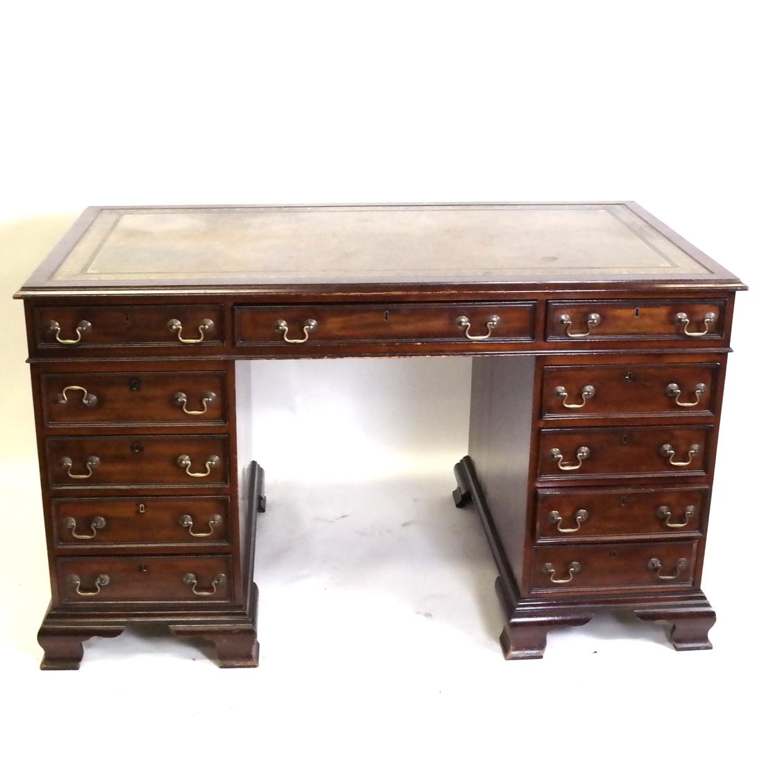 19th Century Georgian Mahogany Three Section Desk (1 of 7)