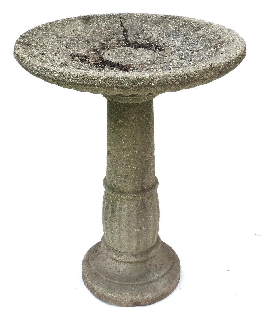 Two-Part Stone Bird Bath (1 of 6)