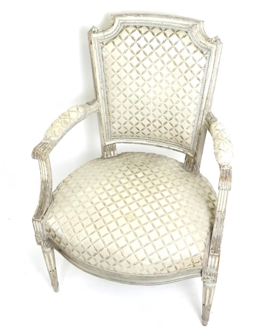 Antique French Painted Armchair (1 of 6)