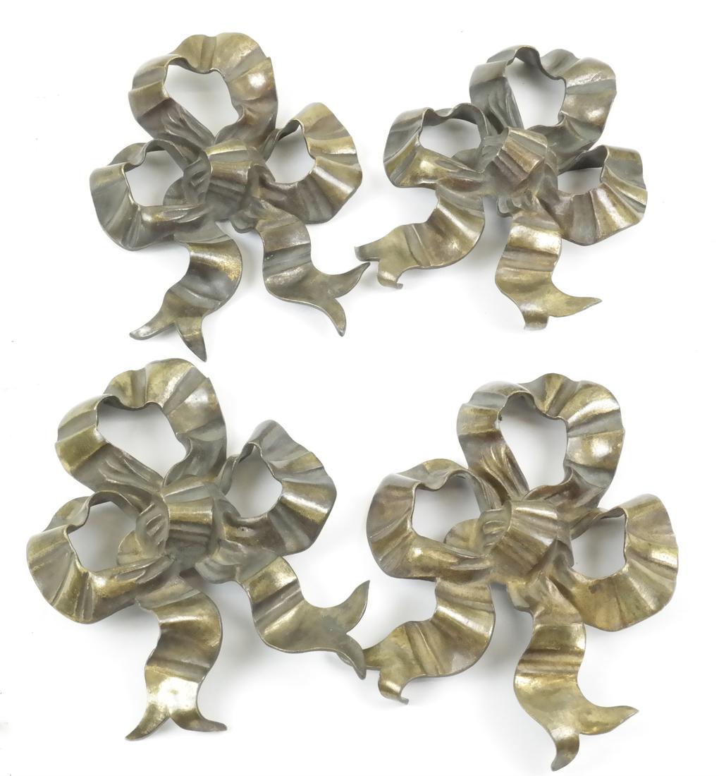 Four Brass Ribbon Design Tie Backs (1 of 4)
