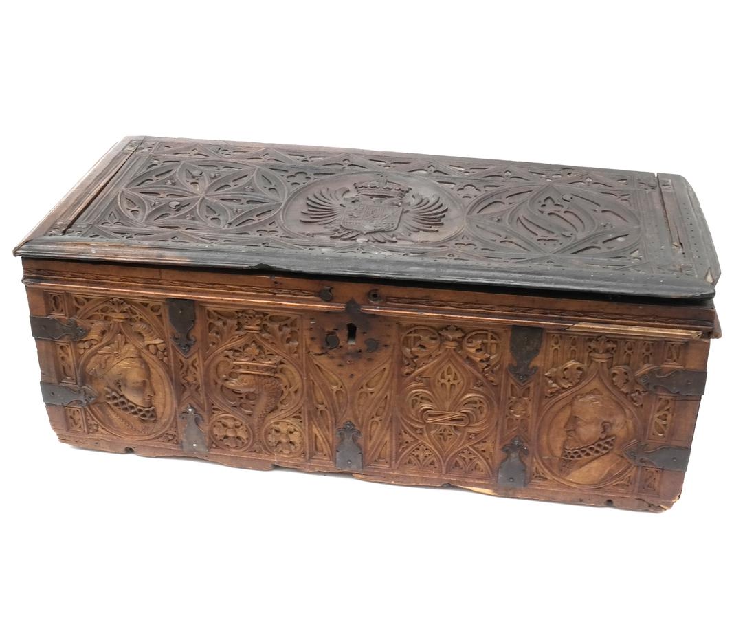 Antique Continental Ornate Cassone (1 of 8)