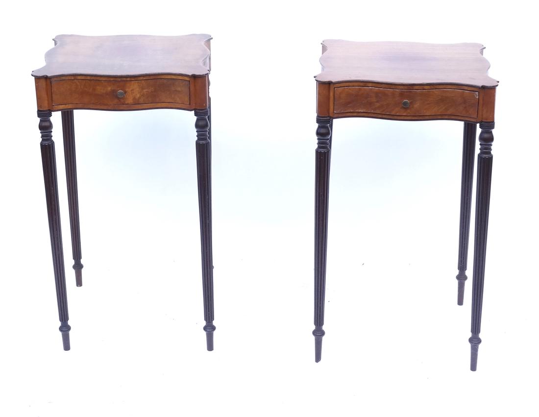 Pair of Regency-Style One-Drawer Tables (1 of 5)