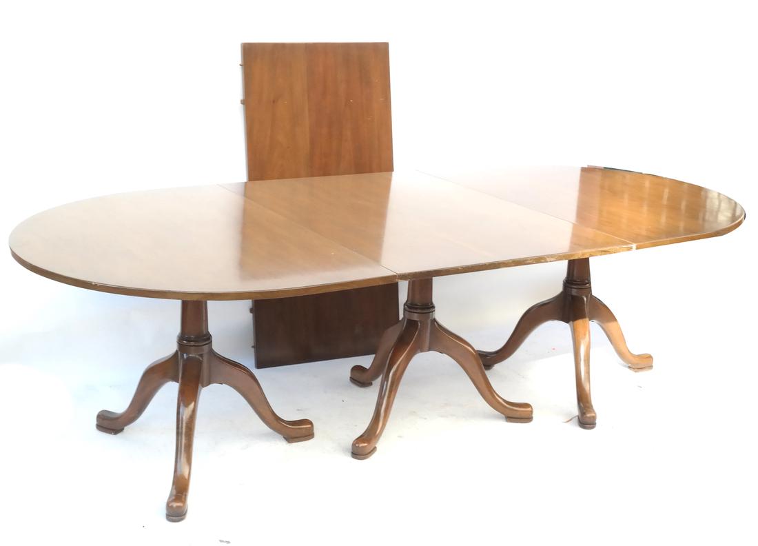 Triple Pedestal Dining Table by Kittinger NY (1 of 6)