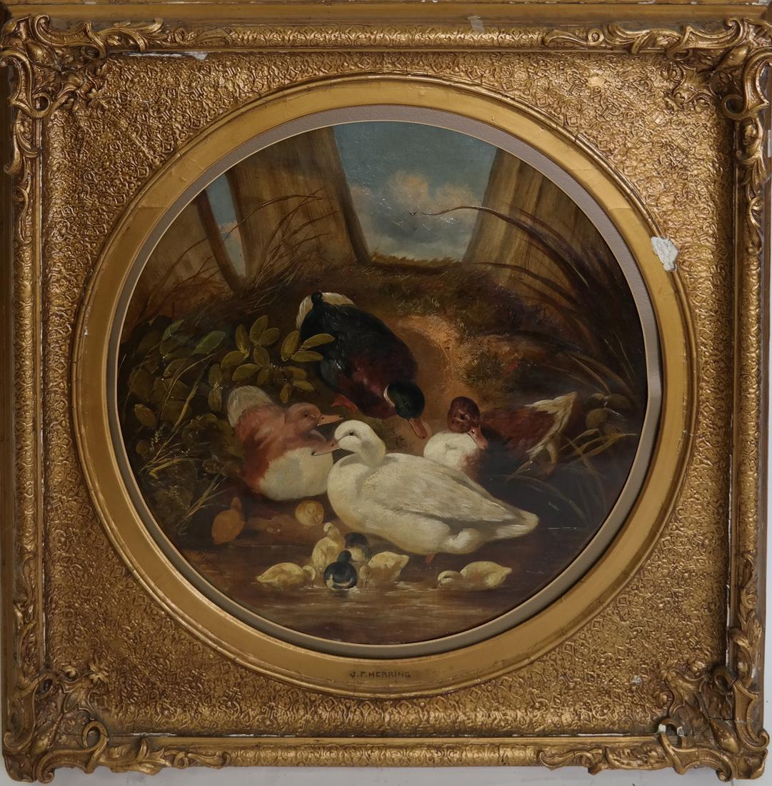 J.F. Herring, Ducks - Oil on Canvas (1 of 6)
