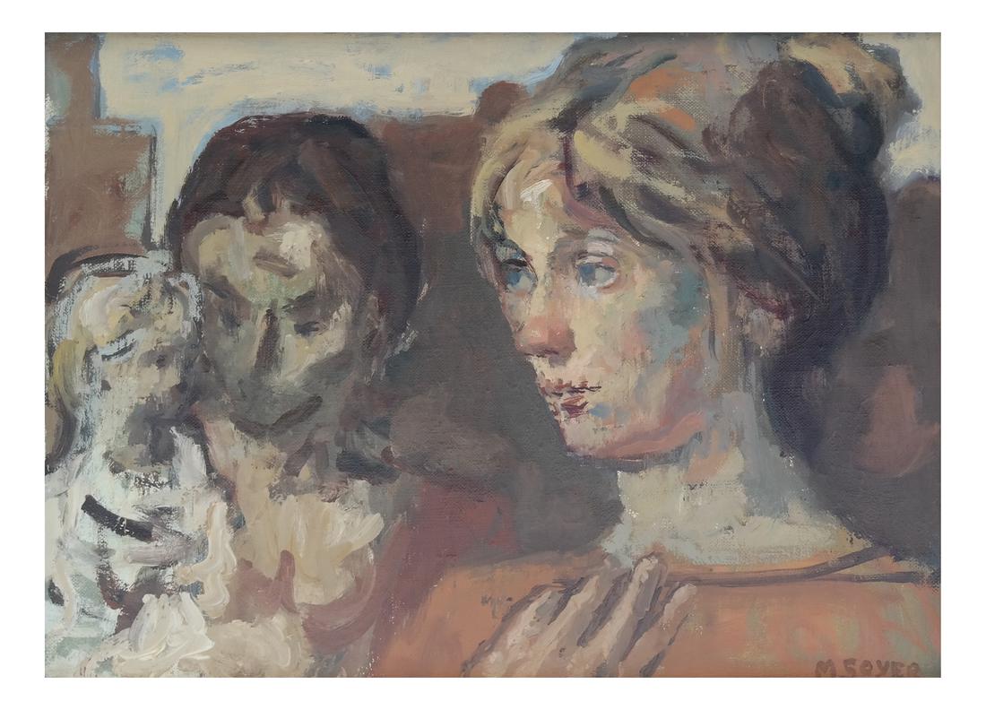 Moses Soyer, Oil on Canvas - Two Women (1 of 5)