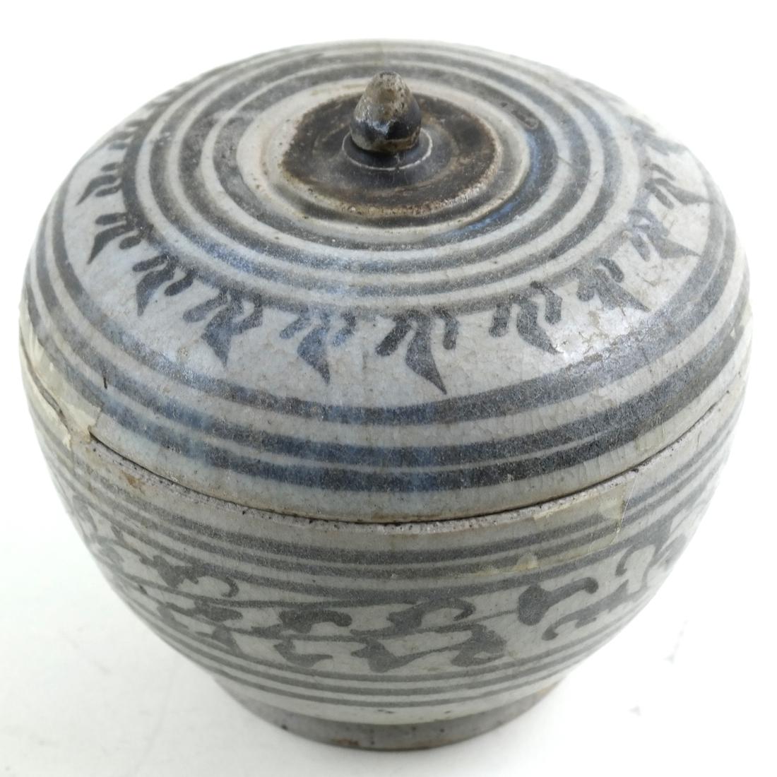 Southeast Asian Ceramic Jar and Cover (1 of 5)
