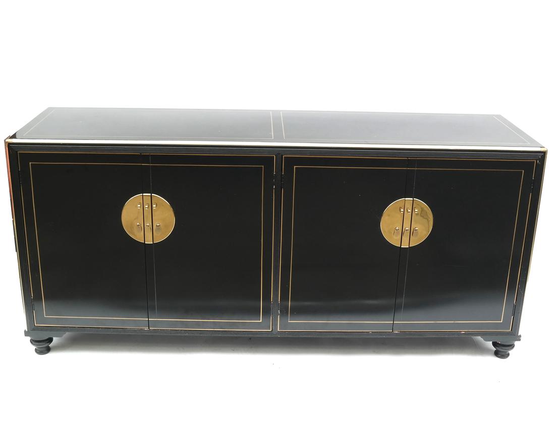 Asian-Style Black Lacquer Sideboard (1 of 9)