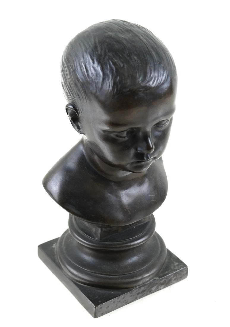 Bronze, Miniature Bust of a Boy (1 of 4)