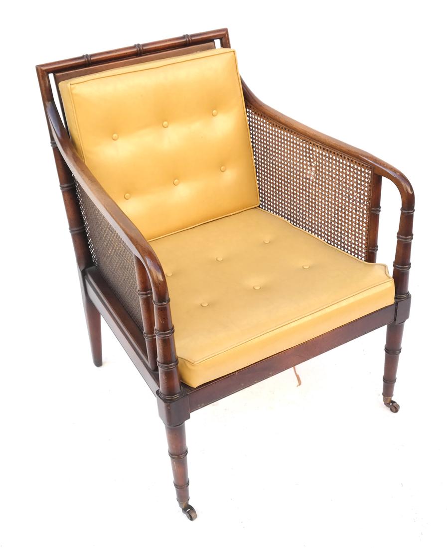 Regency-Style Faux Bamboo Armchair (1 of 6)