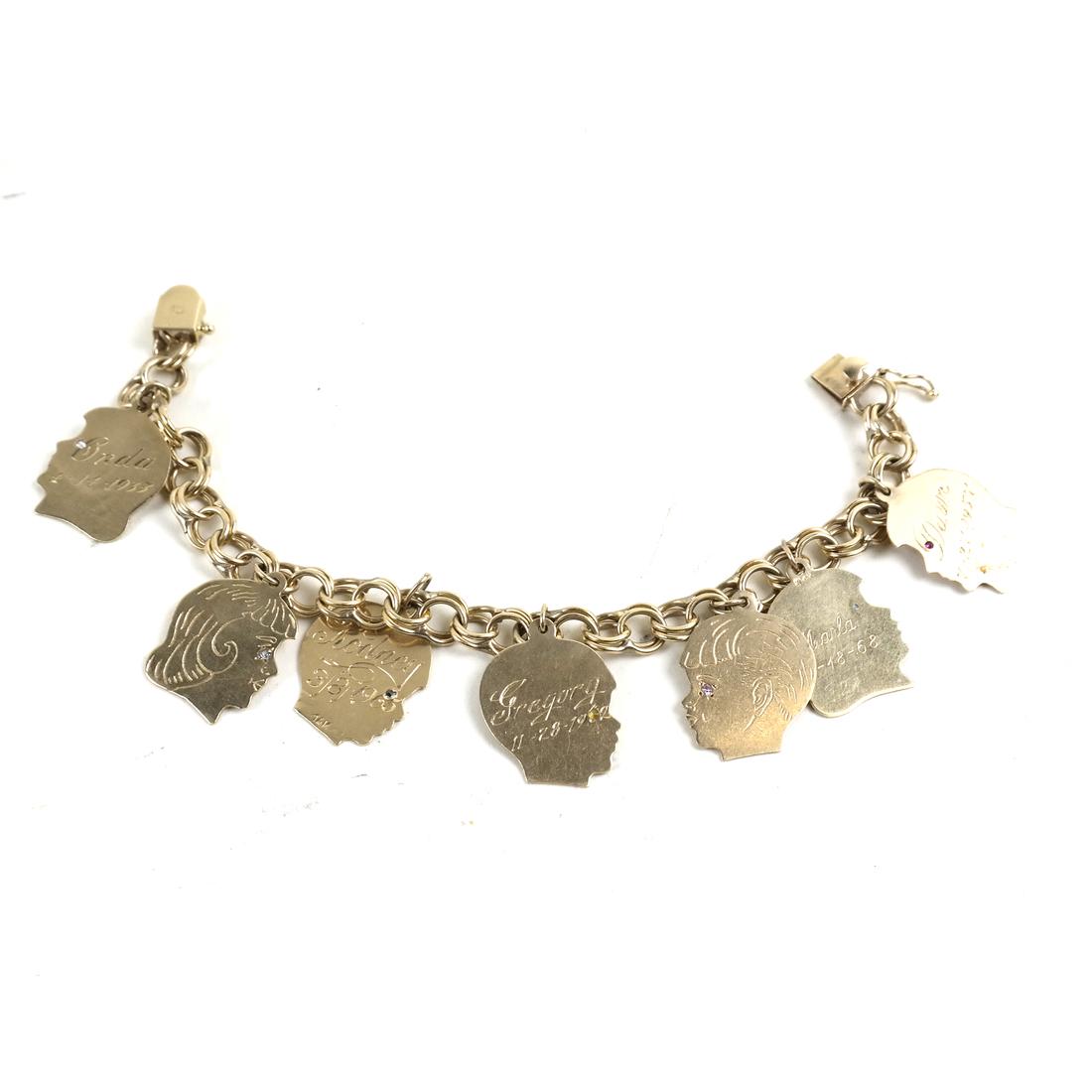 14K Yellow Gold Charm Bracelet 19.5 DWT Inclusive (1 of 5)