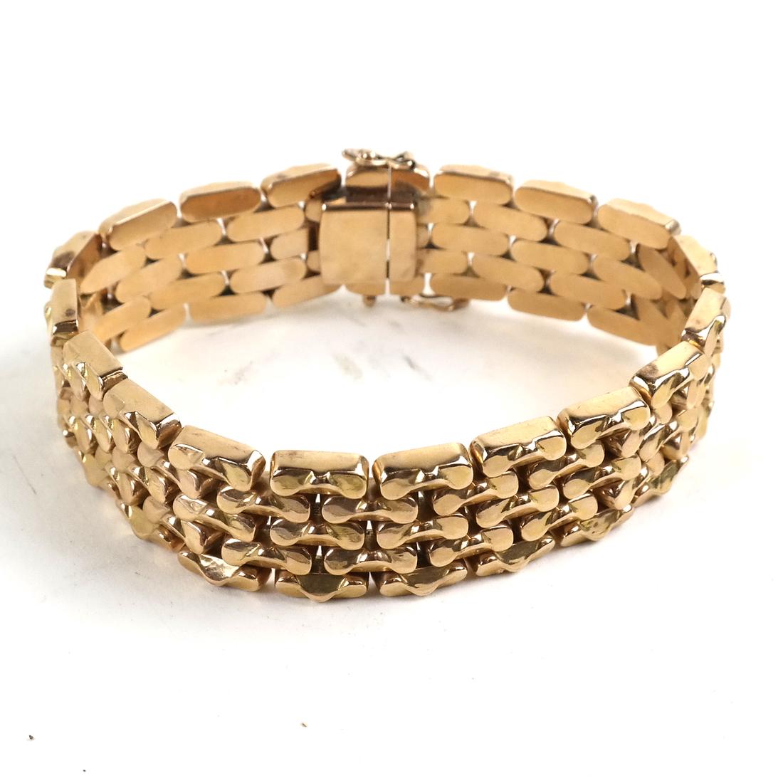 18K Yellow Gold Wide Cuff Braclet 21.0 DWT Incl. (1 of 4)