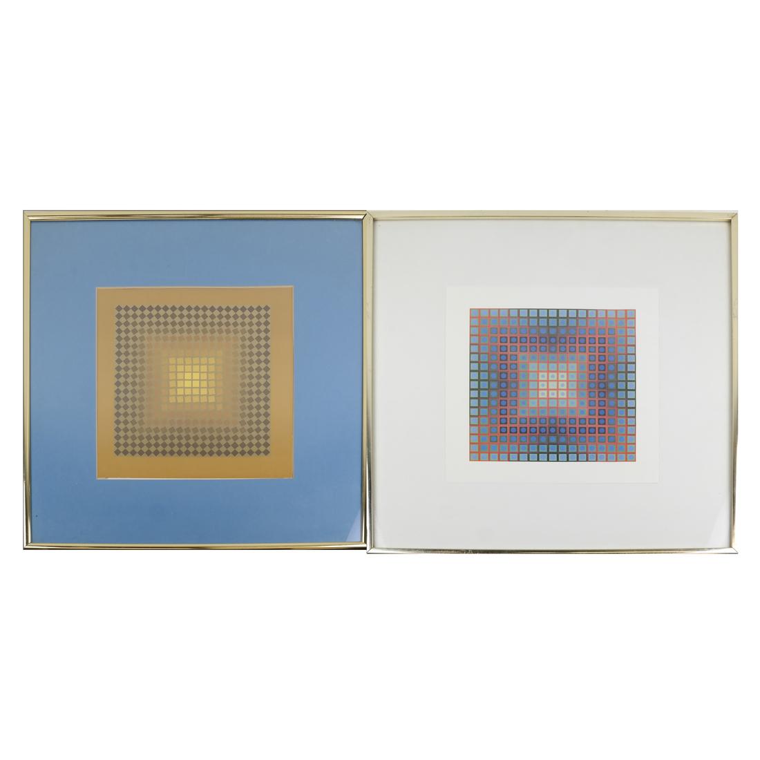 After Victor Vasarely, Two Prints (1 of 5)