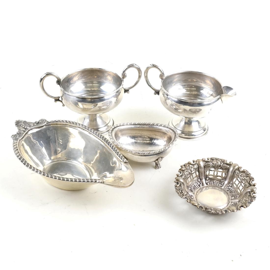 Five Pieces .800 and Sterling Silver Weighted Items (1 of 5)
