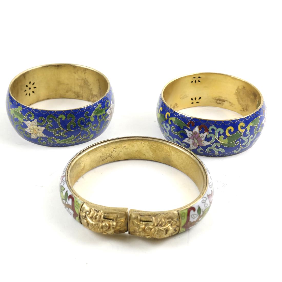 Three Chinese Enamel Bangles (1 of 5)