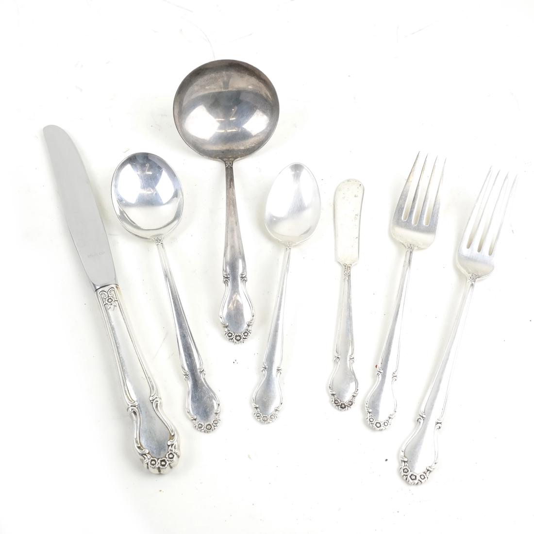 Partial Rogers Sterling Silver Flatware Service (1 of 7)